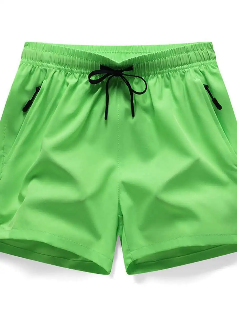 Pantaloni da spiaggia in seta di ghiaccio, leggeri e traspiranti, orts Qui Dry, vestibilità ampia, sportivi, casual, lunghezza al quarto