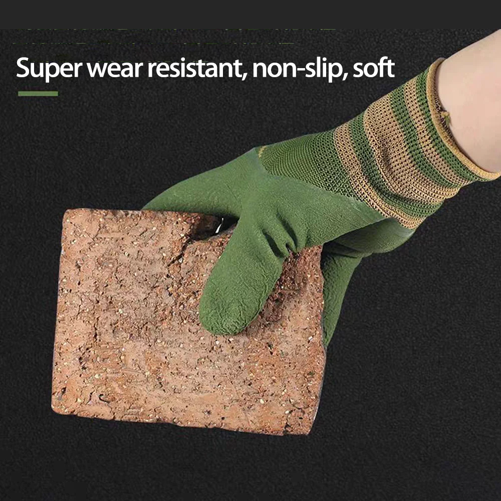 

12Pairs Safety Working Gloves Premium Nitrile Coated With Tire Rubber Grip Builders Gardening Industrial Protective Work Gloves