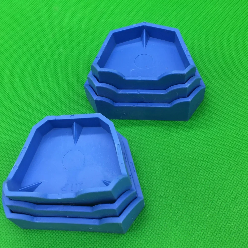 6Pcs/set 3 Sizes Dental Model Base Set Dental Mold Plaster Base Denture Tray Dental Lab Former Base Kit