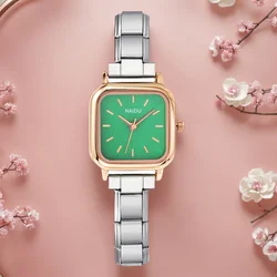 URING Simple Temperament Hand Watch Stainless Steel Strap Width 9mm Women Men Quartz Watch Send Couple Birthday Patry Gifts