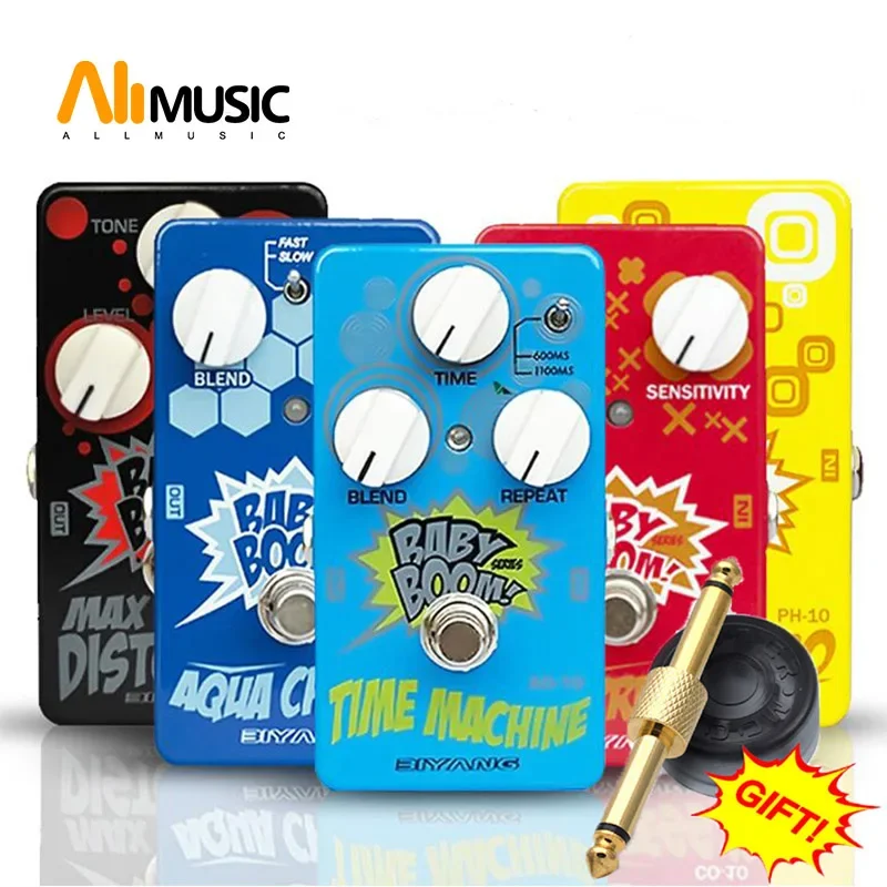 

BIYANG Guitar Bass Effect Pedal Mad Driver/Max Distortion/Time Machine/Fuzz Star/Tri Reverb/Compress X/Aqua Chorus/Phase Pro