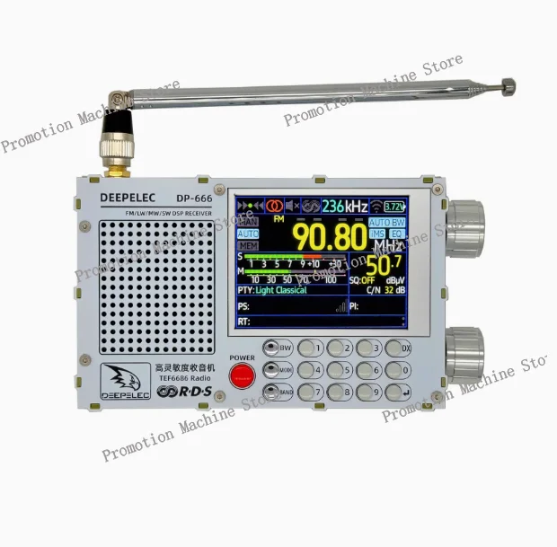 

DP-666 TEF6686 Radio High Sensitivity Full Band FM AM LW MW SW Shortwave ESP32 RDS 2.8 inch IPS LCD