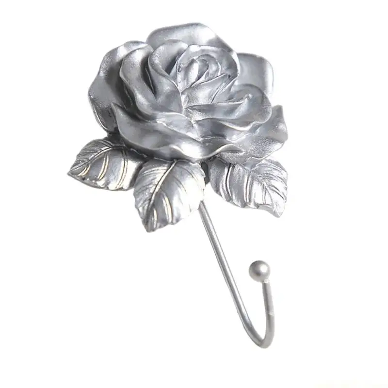 QX2E Sturdy Heart Rose Hook For Organizing Keys And Accessories Craft Of Resin