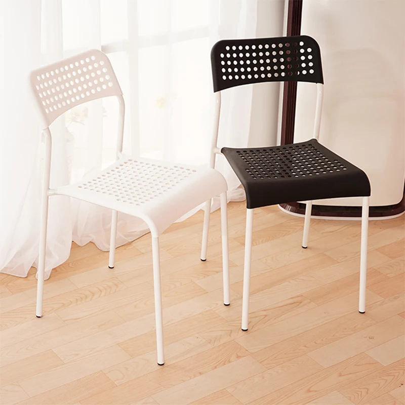 Chair Modern simple dining chair Lazy back chair Casual chair Household plastic stool Student computer chair Office chair