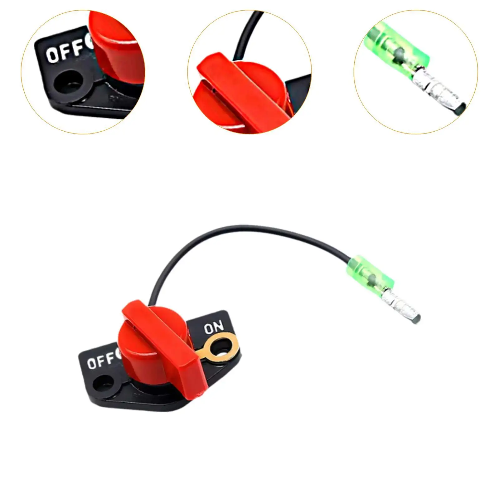 on Off Engine Stop Switch Multicolor Engine Kill Switch Maintenance Part for EY20 28 RGX3500 Generator