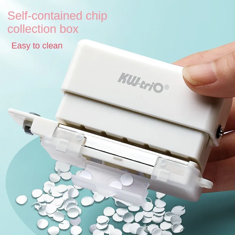 Mini 6-Hole Punching Machine DIY Book Page Stitcher Paper Binding Punch Planner Loose Leaf Paper Hole Puncher Office Stationery