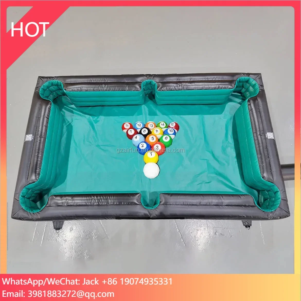 

Factory wholesale cheap large game Inflatable human billiards Soccer Snookball football field table for snooker billiard tables