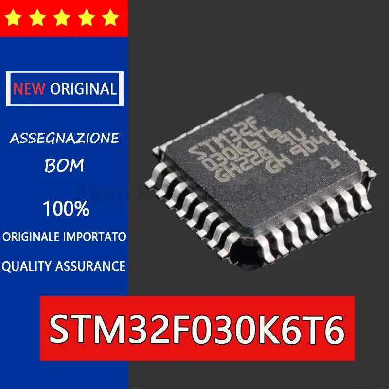 STM32F030C8T6 STM32F030K6T6 STM32F030CCT6 STM32F030R8T6 STM32F030RCT6 STM32F030C6T6 IC chip  Original k6t6c qfp48