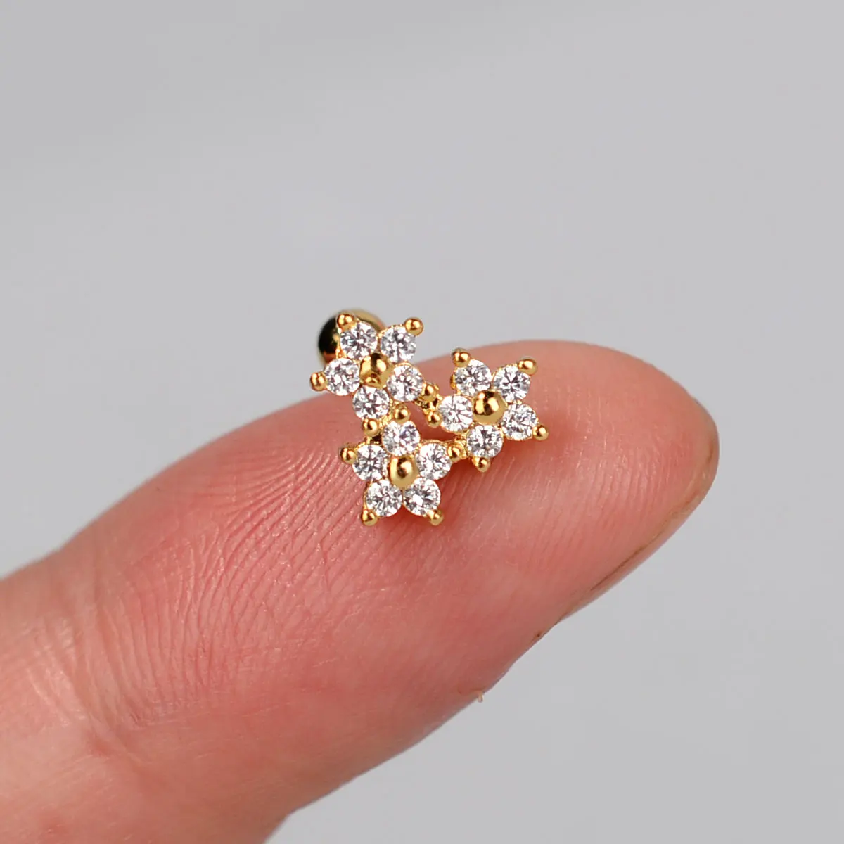 1pc Kristall cz Tragus Helix Piercing Ohr stecker Ohrring für Frauen Turm lappen Knorpel Schmetterling Blatt Blume Ohr Percing edlen Schmuck – Detail 34
