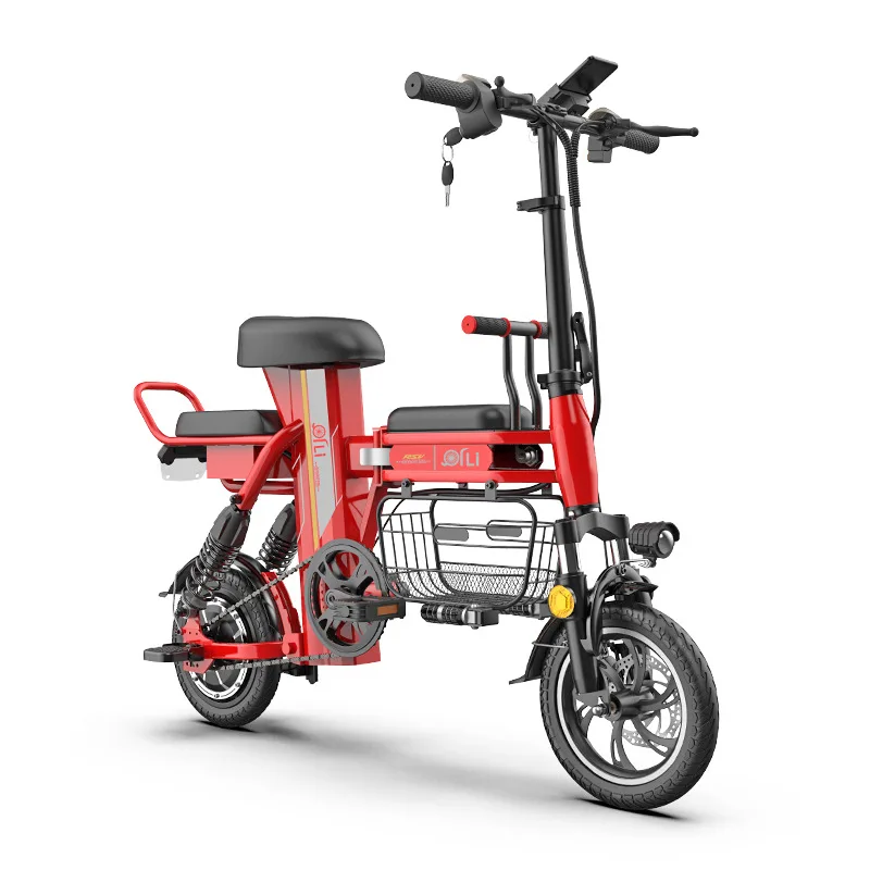 Electric Bike 350W Motor 48V/15/25AH Battery City Men & Women Electric Bike 12 Inch Tire Adjustable Variable Speed Electric Bik