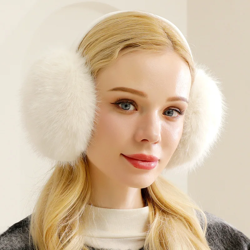 Earmuffs macios do luxuoso para homens e mulheres, monocromático, tampa da orelha, orelha regalos, proteção, Earflap, exterior, frio, inverno, moda