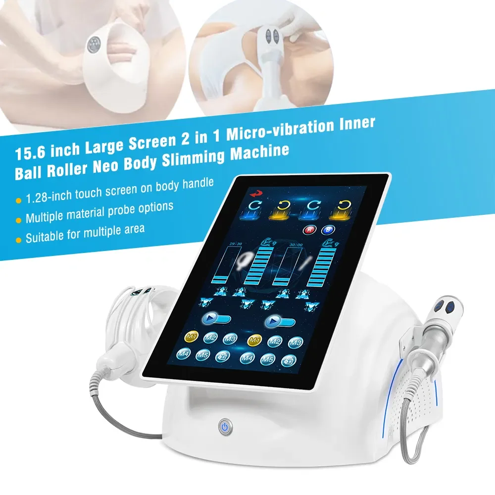 Máquina de Modelagem Corporal com Tela Touch de 15,6 Polegadas 2 em 1, Rolador de Micro-Vibração Interno