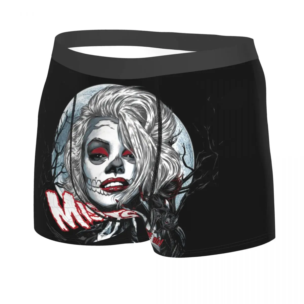 Custom Rock Punk Band Misfits Vampire Zombie Boxer Shorts For Men 3D Print Heavy Metal Underwear Panties Briefs Soft Underpants