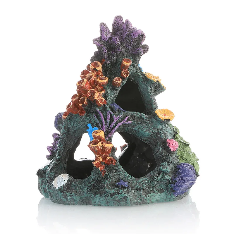 

New Fish Tank Decoration Aquarium Landscape Background Simulation Moss Coral Decoration Imitation Submarine Stone Resin Rockery