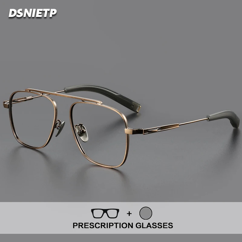 

Dsnietp Ultra Light Titanium Large Reading Glasses Men Anti Blue Light Photochromic Prescription Glasses Frame Myopia Eyewear