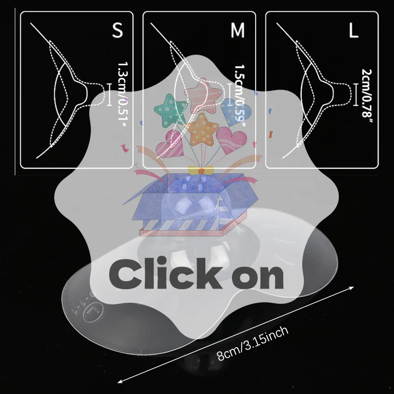 2pcs Silicone Nipple Protectors Feeding Mothers Nipple Shields Protection Cover Breastfeeding with Clear Carrying Case