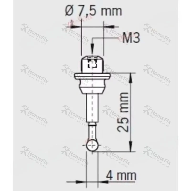 1Pc 3mm Ruby Ball Sensing Tip Replacement Probe Head For CNC 3D Edge Finder High Precision Measuring Accessory