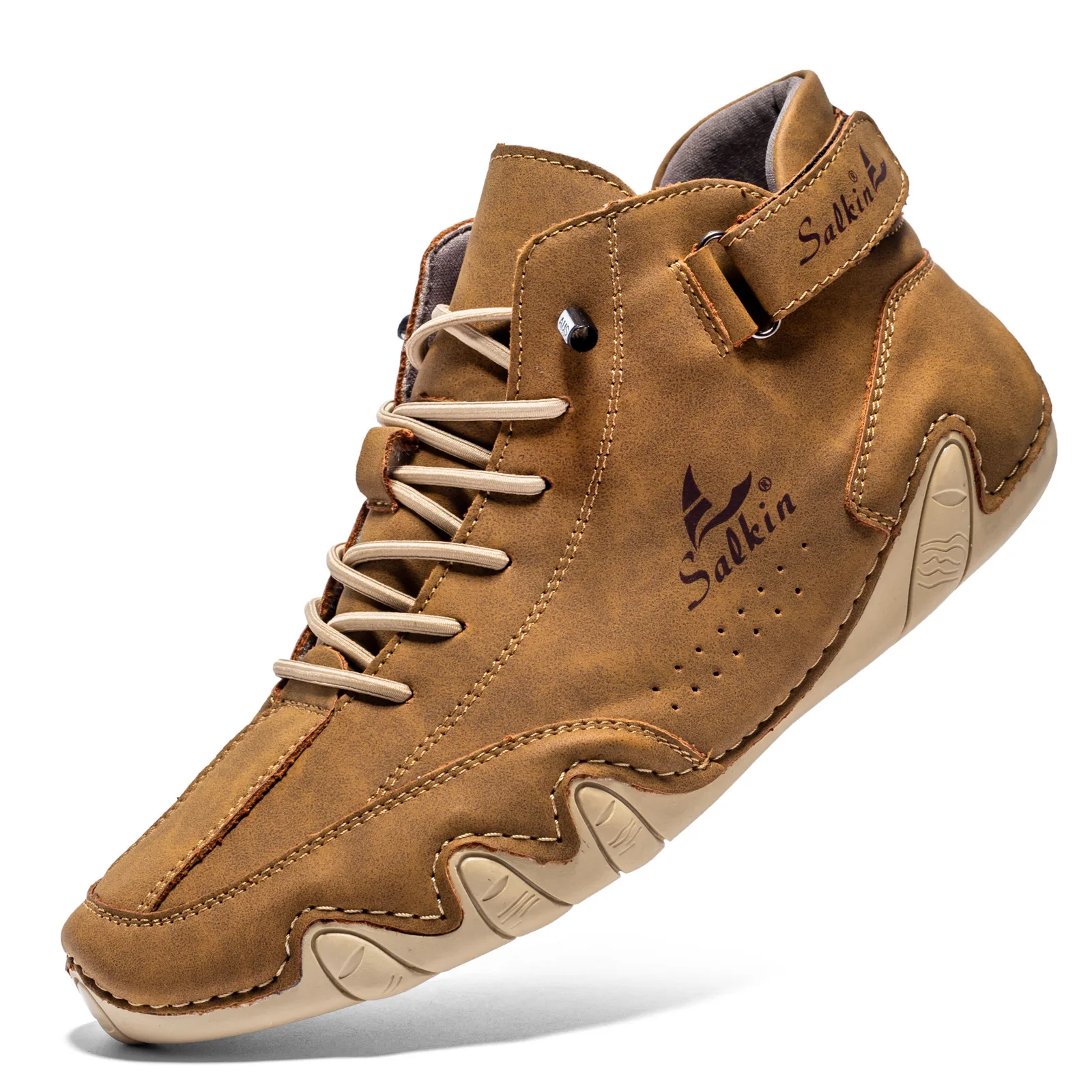 Men High Top Boots Autumn Winter Warm Casual Ankle Boots Boat Shoes Customized Sneakers