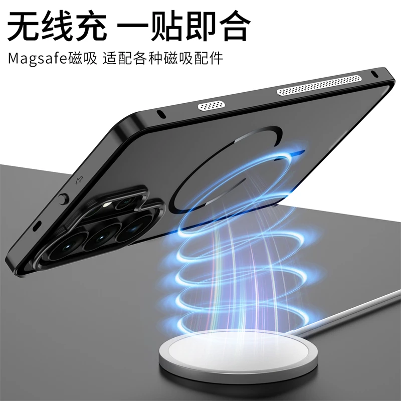 Aluminiowa rama ze stopu metalu, matowa, przezroczysta akrylowa obudowa do Samsunga S26 S26Ultra, magnetyczne etui do Samsunga Galaxy S26 Ultra. — zdjęcie produktu 4