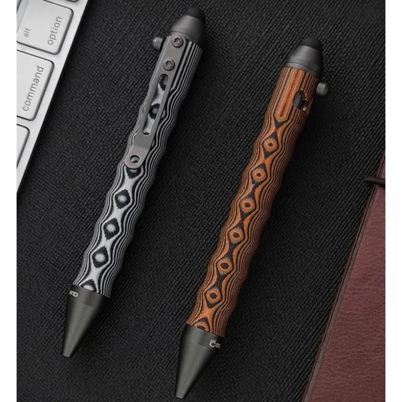 1 Piiece  Aluminum Alloy EDC Tactical Bolt Action Ball Point  Pen Writing Pen with Touch Screen Head