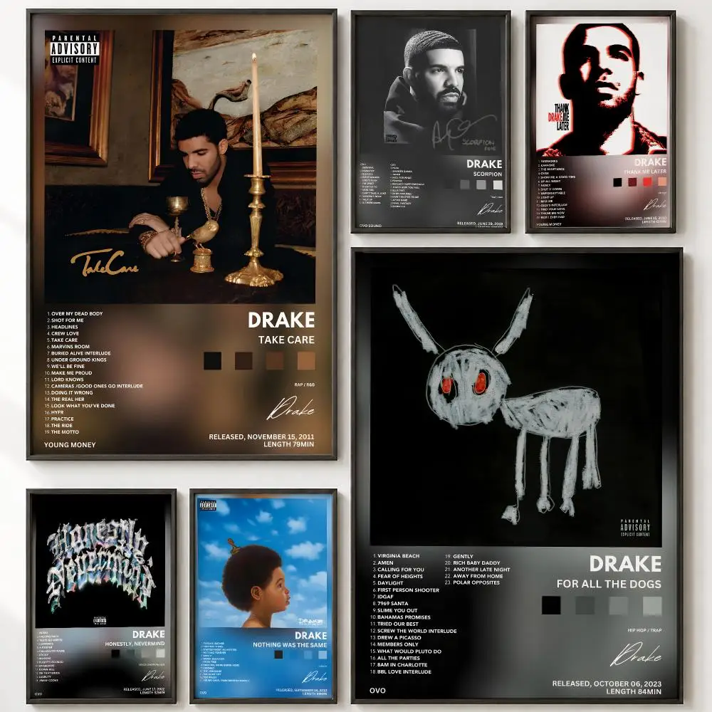 Popular Singer Rapper D-drake Painting Calligraphy High-Definition With Textured Finish Modern Style For Hallway Wall Art Decor