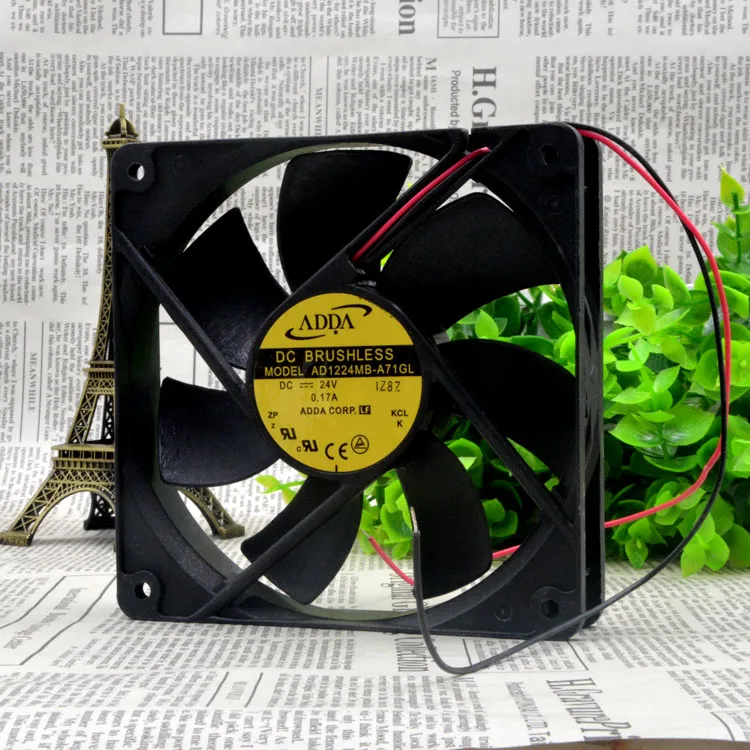 

120mm 12cm 24V Fan For Adda AD1224MB-A71GL 12025 0.17a 24V 12CM Converter Cooling Fan