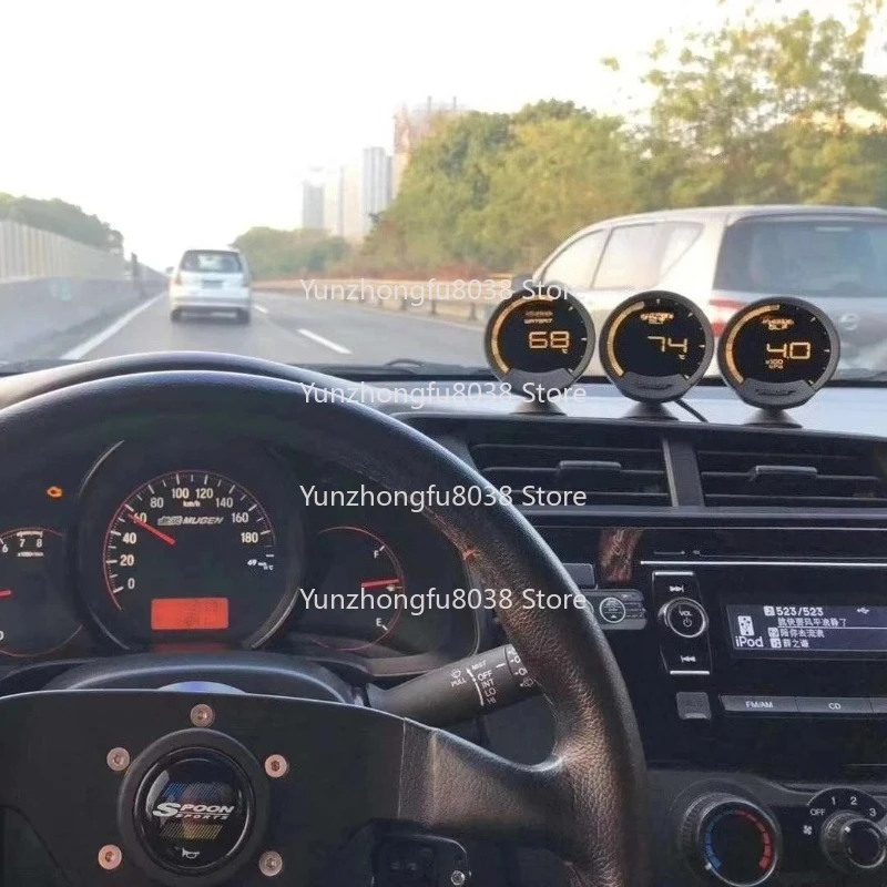 Series Set with 3 Racing Meters 1OBD Controller 6 Sensors Water /Oil Temperature Turbo Oil Pressure Gauge