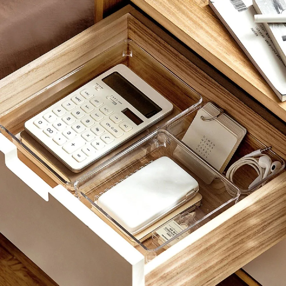 

5Pcs Storage Organizer Boxes Drawer Organizer Multi-Purpose Sundries Case for Office Desk Kitchen Bathroom