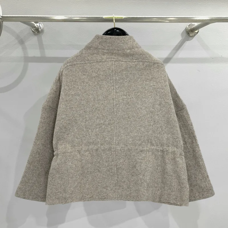 HKSH Frühling Herbst Neue Frauen Mantel Einreiher Kordelzug Taille Design Einfarbig Vielseitig Trendy Ins Casual Jacke HK13841