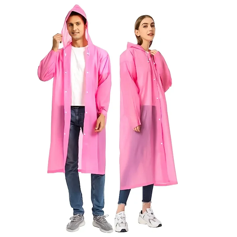 

2 Pack Raincoats for Adults Reusable EVA Rain Ponchos Lightweight Rain Coat Waterproof Rain Gear for Men and Women