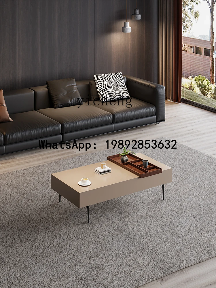 

B-3 light luxury minimalist coffee table TV cabinet combination modern room table household tea table advanced sense