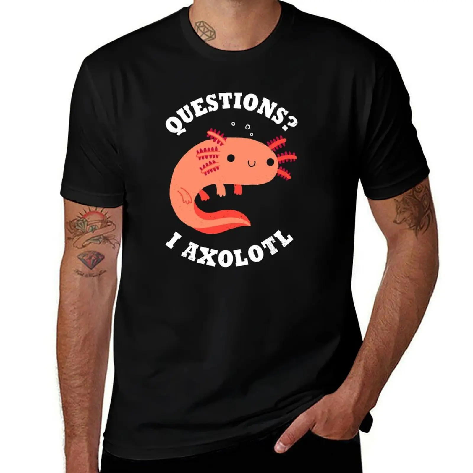 Axolotl Questions T-Shirt Athletic Quick Dry for Men T-Shirt
