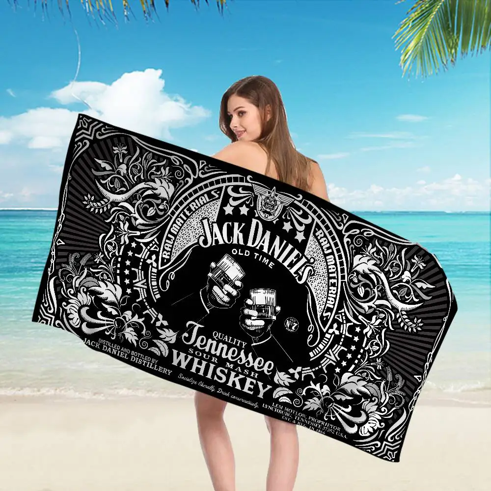 Toalla de Playa de Anime Marca J-Jack D-Daniel, Toalla Suave y Absorbente, Regalos para Niños, para Viajes, Campamentos, Gimnasio