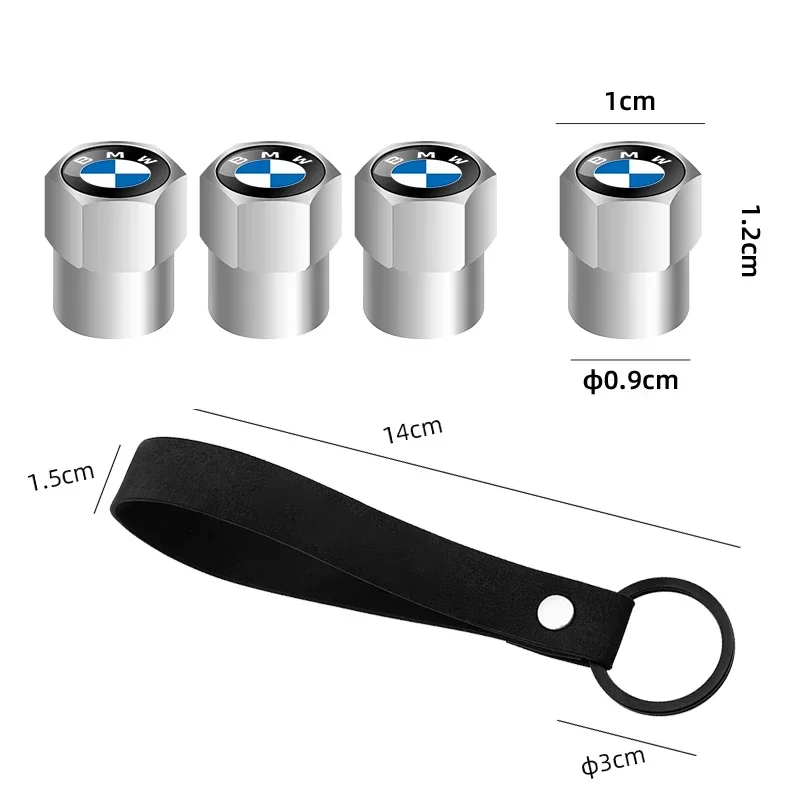 Auto Suede key strap Key ring Metal Auto Wheel Tire Valve Stem Caps Cover For BMW R1200GS R1250GS R 1200GS R1250 GS R 1250 GS LC