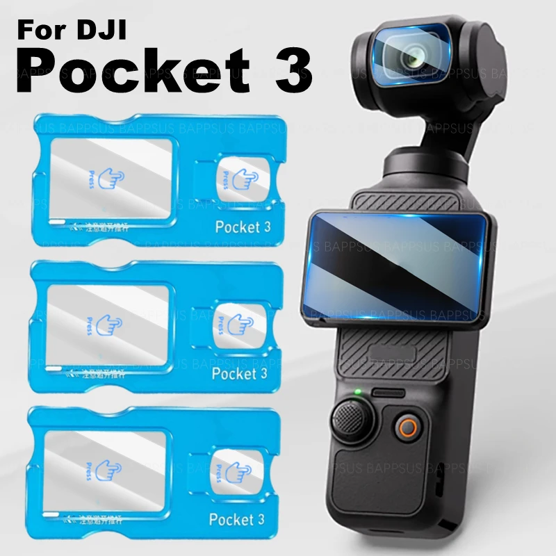 

2 in 1 Sets Tempered Glass For DJI OSMO Pocket 3 Pocket 2 Lens Screen Protector Easy To Inatall AR Protective Cover Camera Film