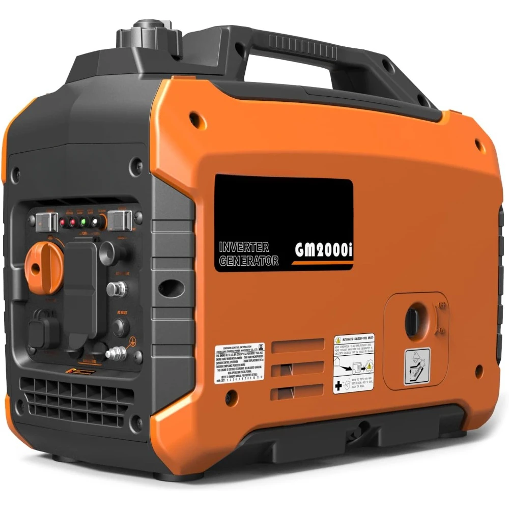 Portable Generator, 2000W Ultra Quiet Gas Engine, EPA Compliant, Eco Mode Function, Ultra Light, Suitable for Backup Home