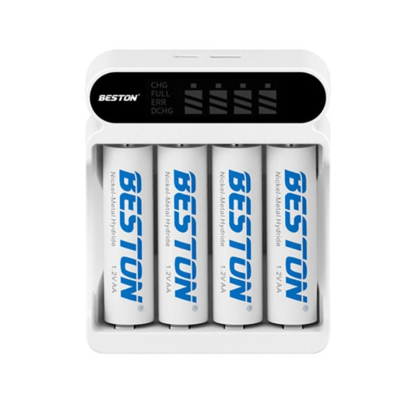 

For AAA/AA Ni-Cd Rechargeable Battery Charger4 Slot Electric Battery Charger Intelligent Fast Charger with LED Indicator
