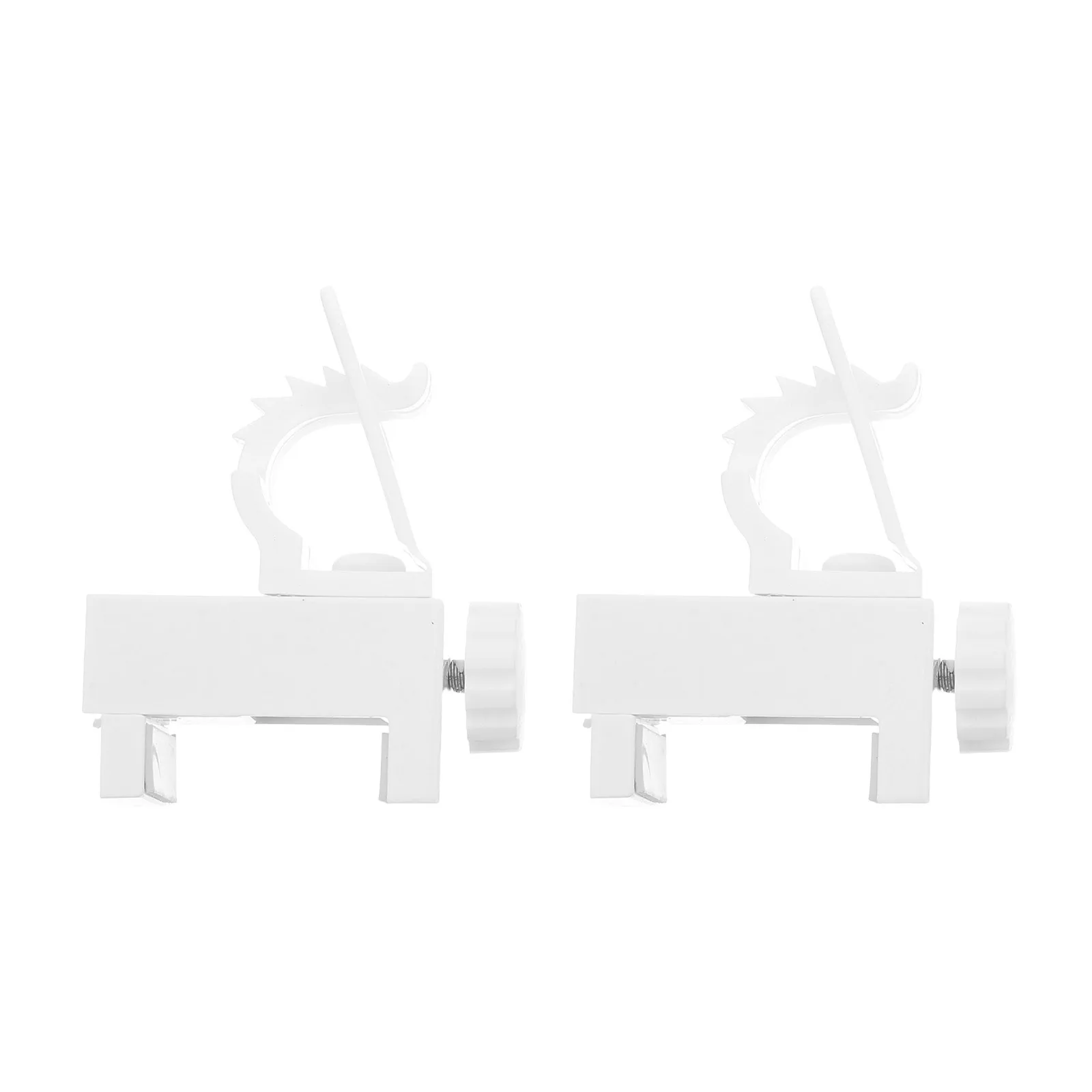 

2Pcs Adjustable Curtain Rod Brackets No Drilling Plastic Easy Install for Rvs and Home Windows Curtain Rod Bracket