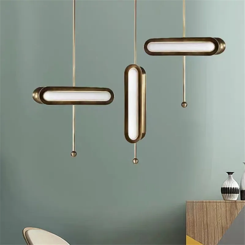 Circuit Pendant Lamp Nordic Creative LED gold  light Postmodern  for Living Room Kitchen loft  Bedroom Bedside single head light