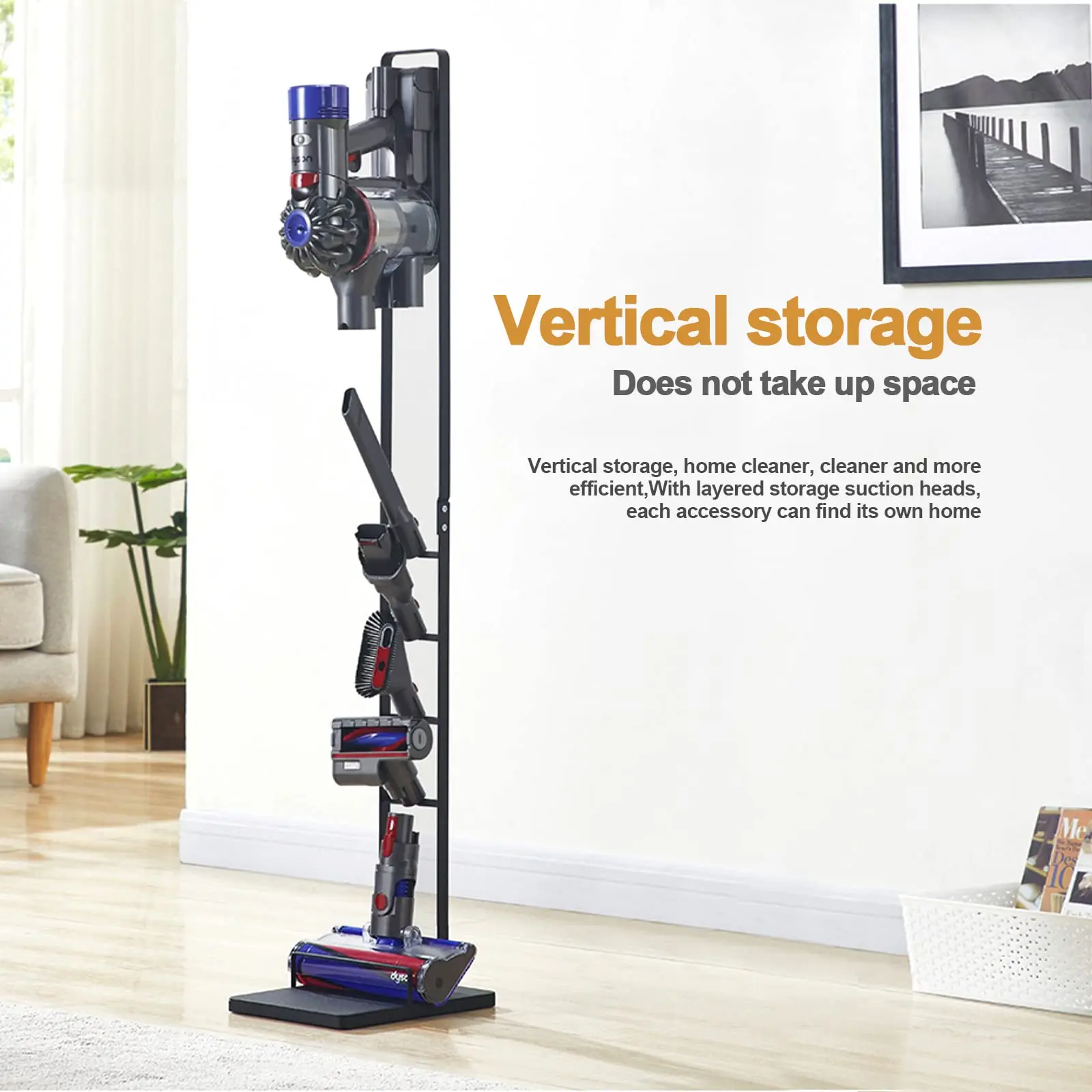 Vacuum Stand for Dyson Handheld V6 V7 V8 V10 DC30 DC31 DC34 DC35 DC58 DC59 DC62 Cordless Vacuum Cleaners Stable Metal Holder