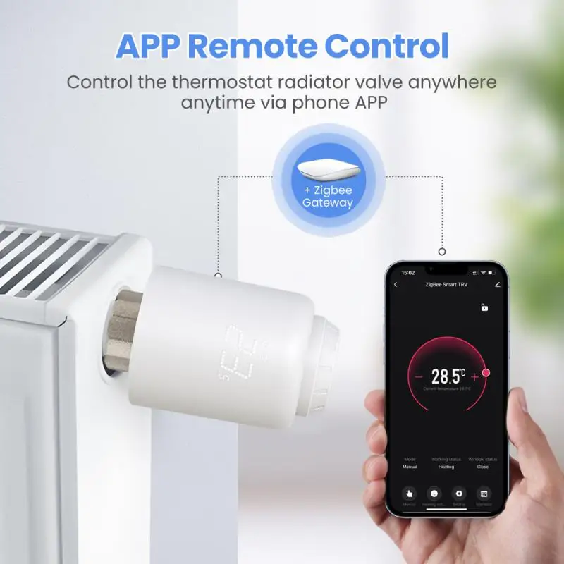 

Tuya WiFi/Zigbee Smart Thermostat Radiator Underfloor Heating Control Valve Constant Temperature Settings For Smart Life Alexa