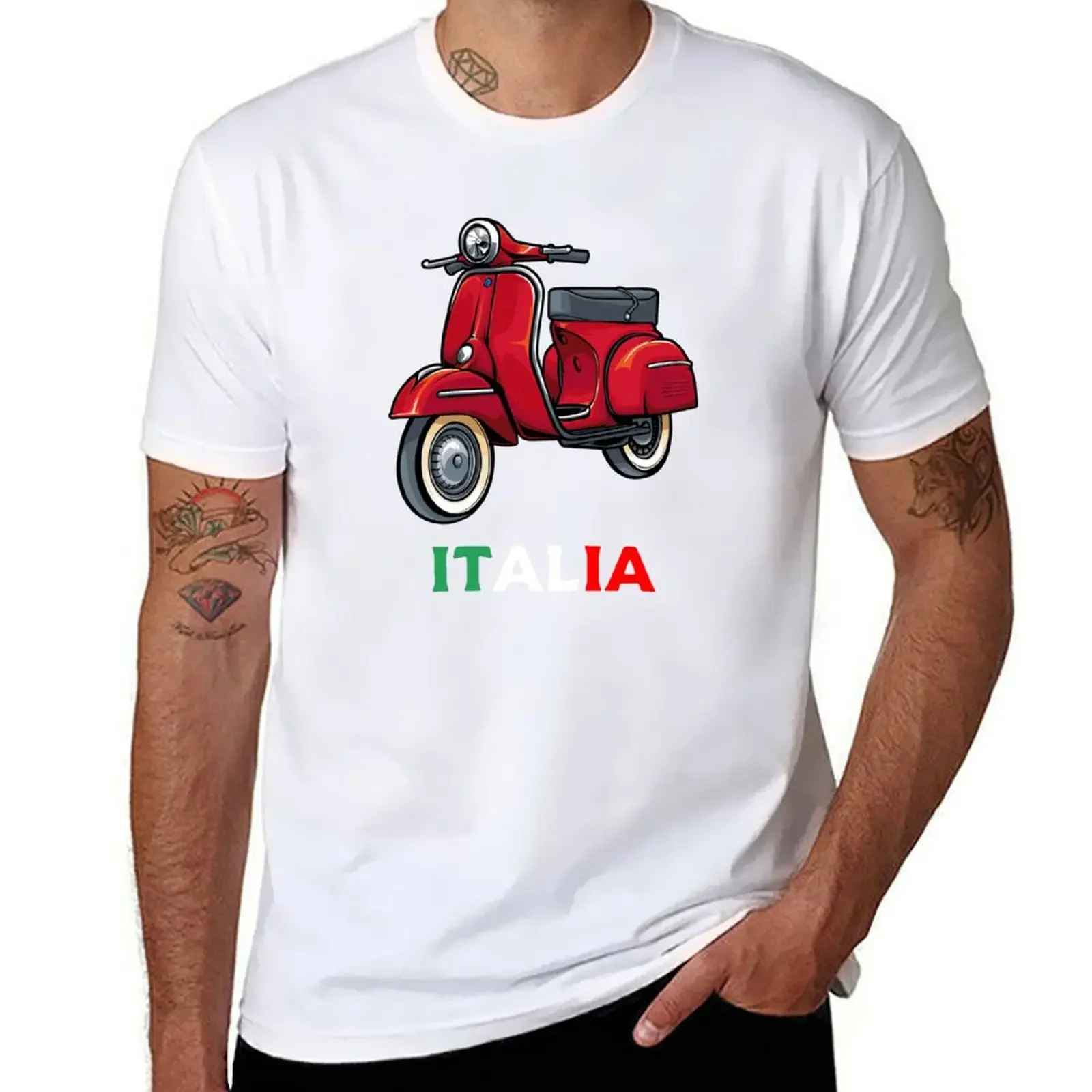 Italy Classic Vespa Scooter Moped Bike Retro Love Vintage T-shirt sublime customs sports fans mens graphic t-shirts anime