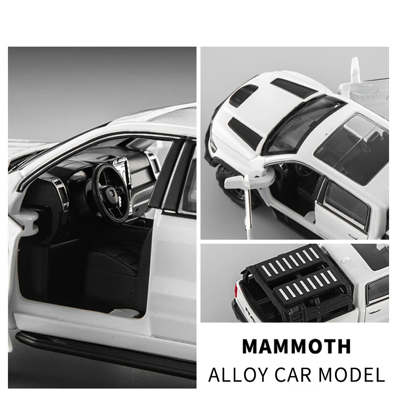 1:32 RAM 1000 TRX Mammoth Picku modèle de voiture en alliage son et lumière retirer jouet pour enfants à collectionner cadeau d'anniversaire