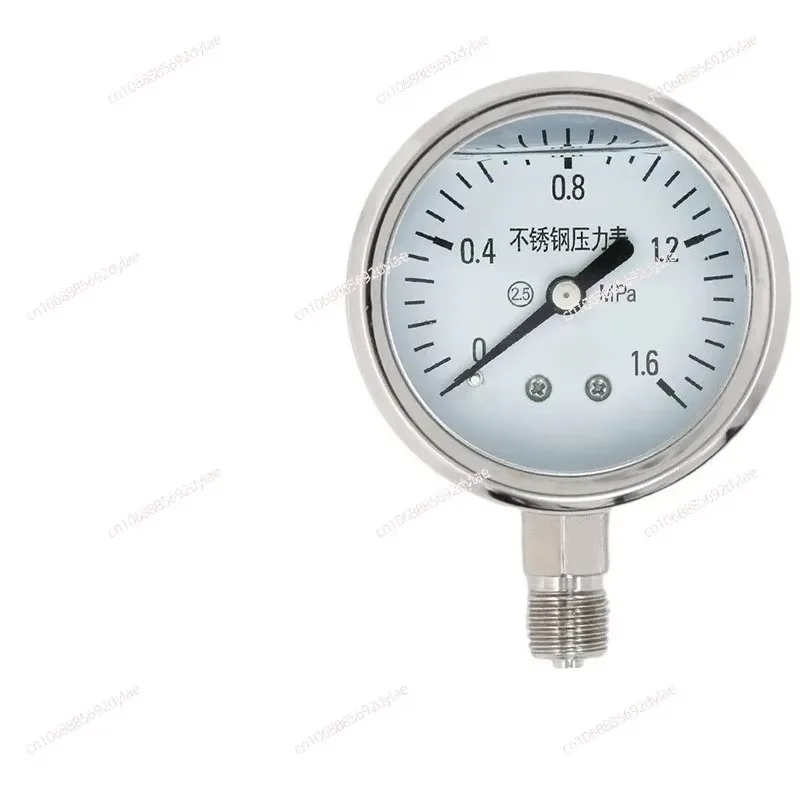 

YN-60BF Манометр для сейсмического давления из нержавеющей стали Манометр для давления воды Вакуумметр