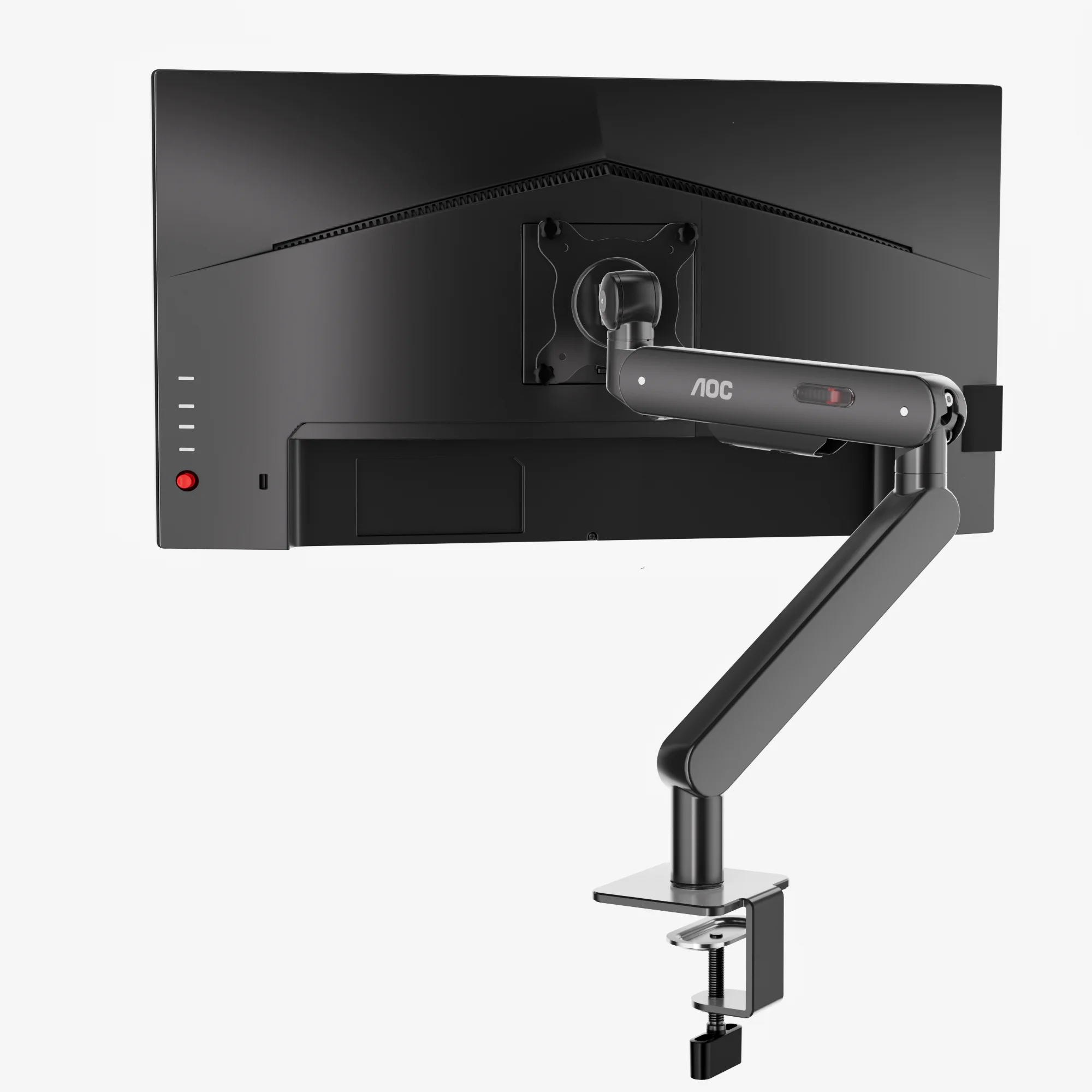 Soporte de Escritorio para Monitor Individual AOC AM400PLUS, Abrazadera Ajustable para Monitores de 17-34 Pulgadas, Soporta de 2-9 kg