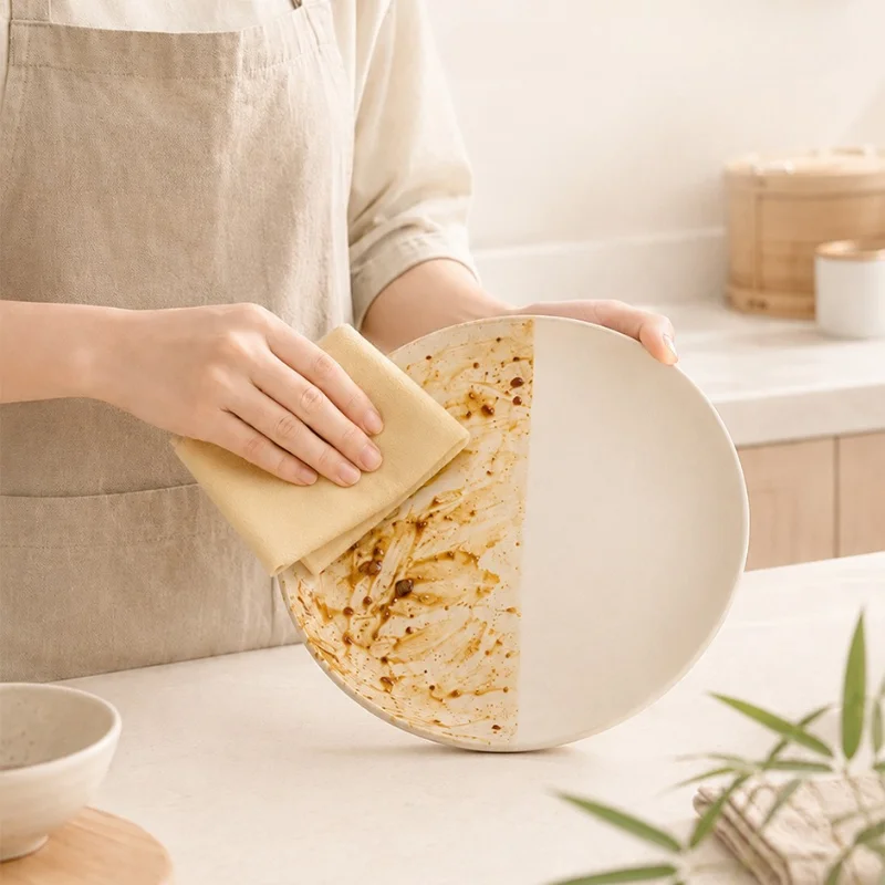 Degradable Bamboo Fiber Weekly Disposable Cloth Kitchen Special Easy Cleaning Dish Cloth Kitchen Cleaning Rag Degradable