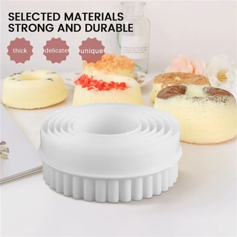 finefine 6 Pcs mould punch Pastry Biscuit Cake Fondant sugar paste Round Cutter