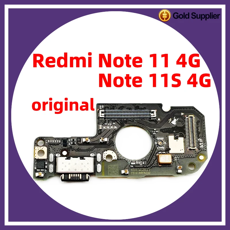 

Original For xiaomi redmi Note 11 note 11S 4G 5G Dock Connector USB Charger Charging Port Flex Cable Board Replacement