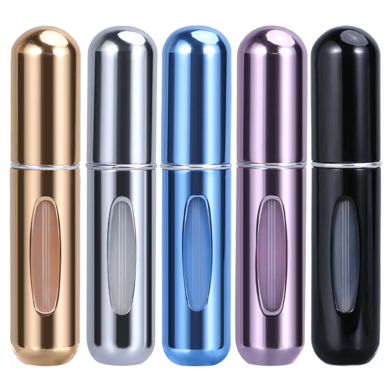 5/8ml atomizer do perfum z możliwością wielokrotnego napełniania aluminiowa pompa do perfum w sprayu zapachowa atomizer do perfum Mini butelka wielokrotnego napełniania do podróży