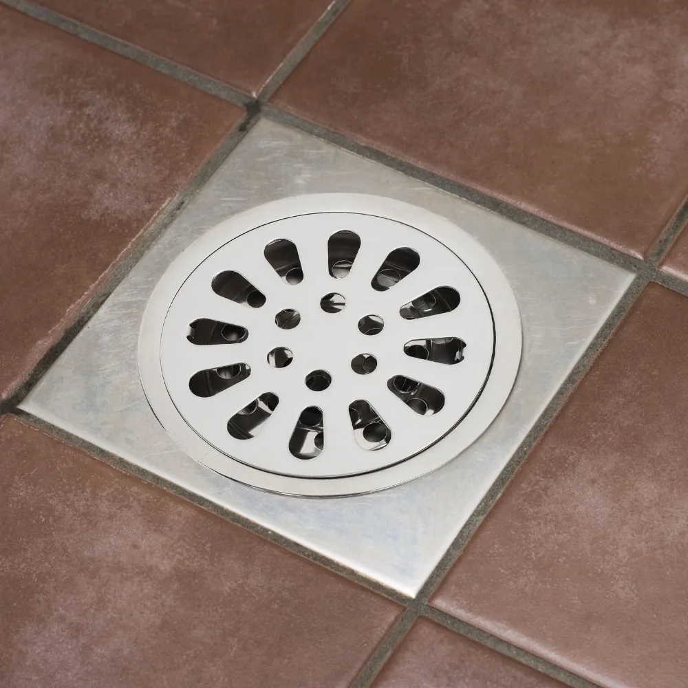 3.54 Inch Diameter Floor Drain Deep Water Seal 304 Stainless Steel Shower Drain Round Shape Anti-Clog Shower Floor Drain